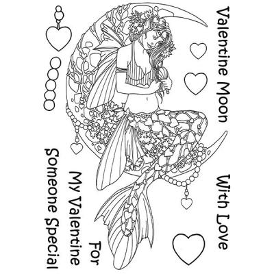 The Card Hut Mythical Creatures Clear Stamps - Valentine Moo